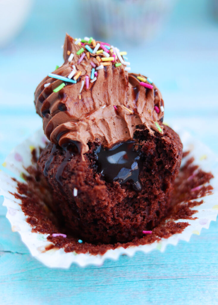 Veganska chokladmuffins med chokladsmörkräm