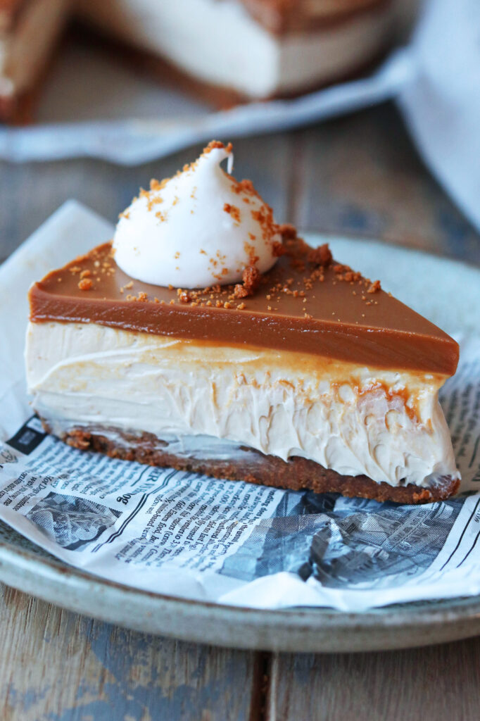 Vegansk Lotus Biscoff cheesecake
