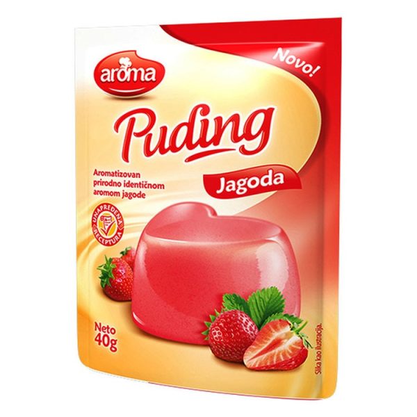 Jordgubbspudding 40g