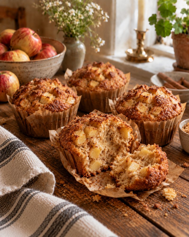 Äppelmuffins med kanel
