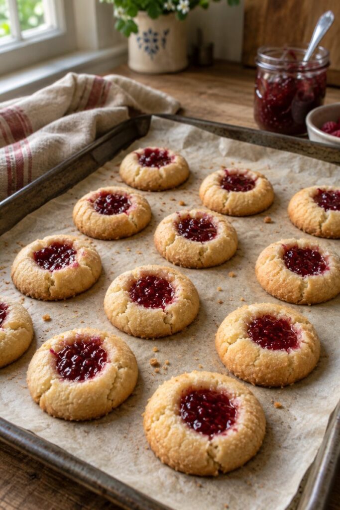 Veganska hallongrottor bakade direkt på plåten