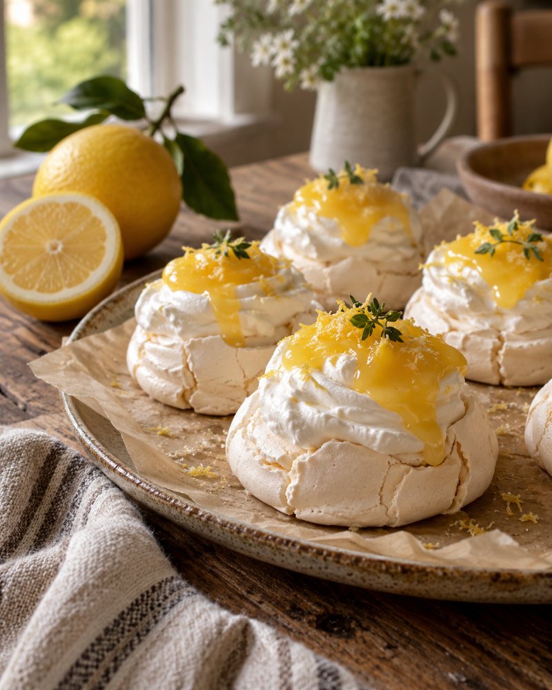 Pavlova med lemoncurd