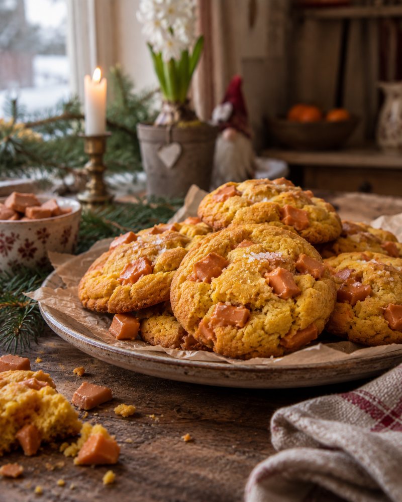 Saffranscookies med apelsinchoklad